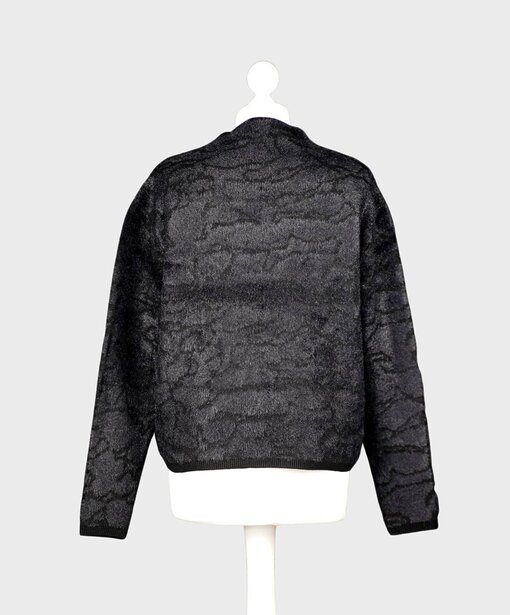 Jacquard Strickpullover “MINE” black jacquard (ER30)