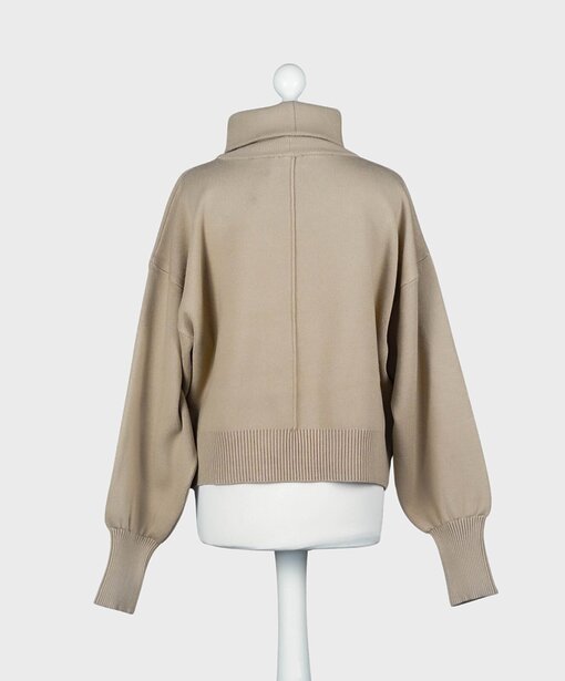 Turtle Neck Sweater “GRACIE” tan (ER14)