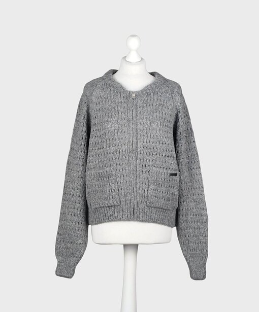 Stylischer Cardigan “EVIE” grey melange (ER04)