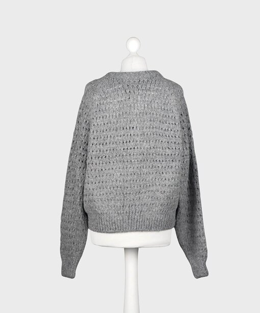 Stylischer Cardigan “EVIE” grey melange (ER04)