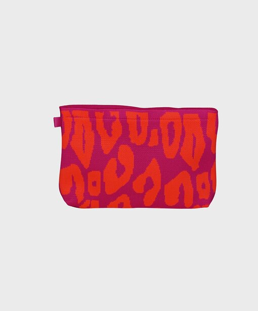 Kleine Clutch “BLAIR” orange/fuchsia leo(GI02)