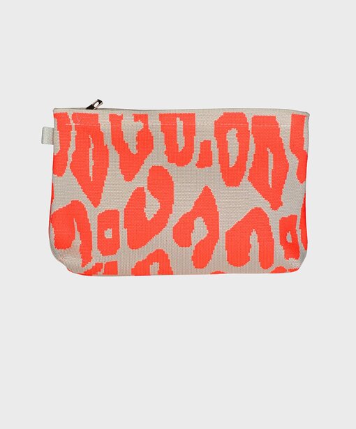 Kleine Clutch “BLAIR” orange/beige leo (GI02)