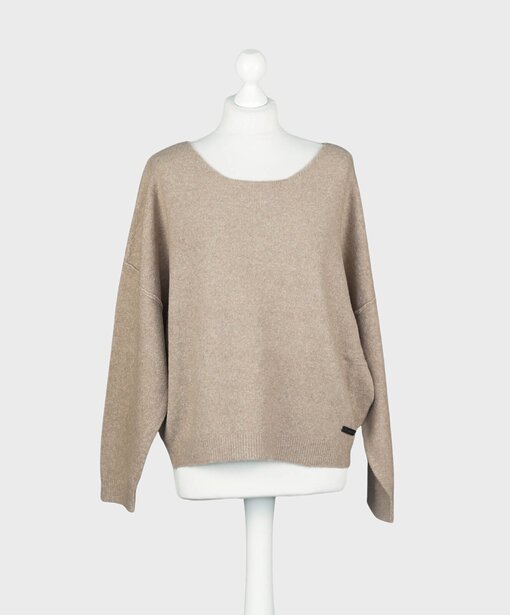 Lockerer Strickpullover “LOU” tan (ER62)