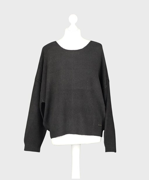 Lockerer Strickpullover “LOU” black (ER62)