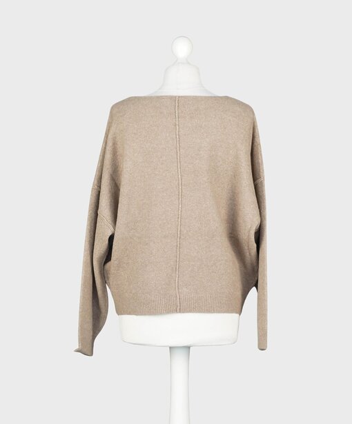 Lockerer Strickpullover “LOU” tan (ER62)