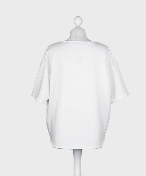 Kurzarm Sweater “MARIETTA” wollweiß  (GW08)