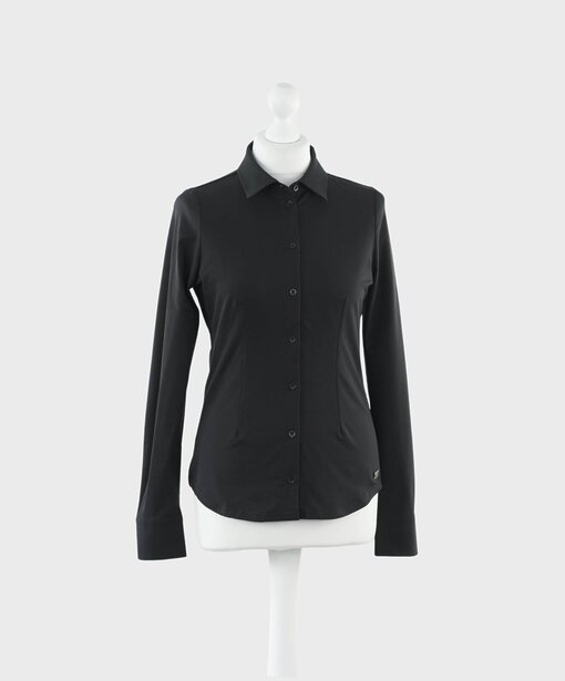 Elastische Hemdbluse “REA” black (TQ02)