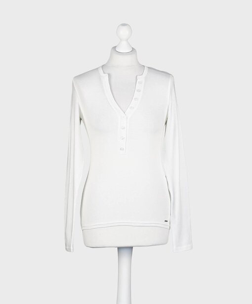 Feines Langarmshirt “CECILIA” offwhite (HL15)