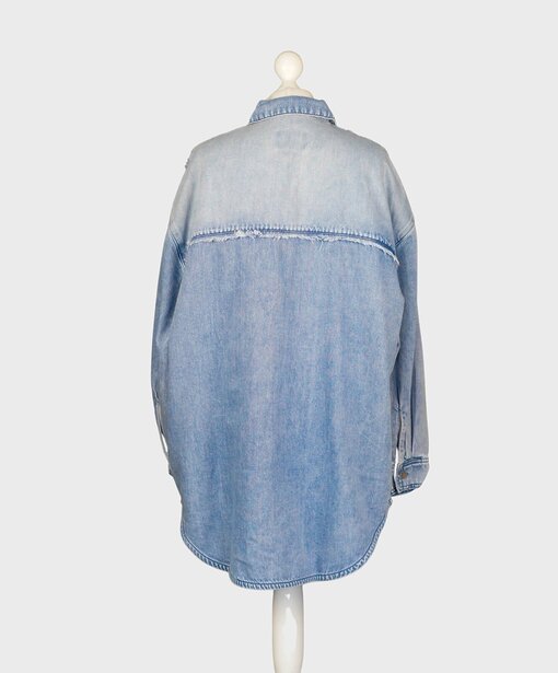 Oversize Jeanshemd “ERMELINA” splash blue (ER36)