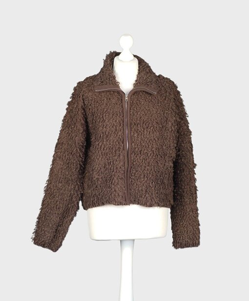 Kuschelige Teddyjacke “RORY” schokobraun (GW70)