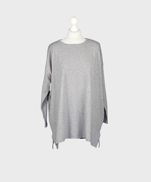 Feinstrickpulli “BIBI” grau (GW201)