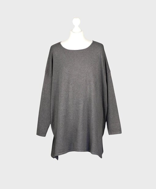 Feinstrickpulli “BIBI” grau (GW201)
