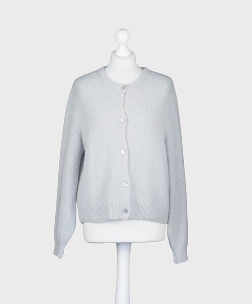 Kuschelige Strickjacke “NELE” hellgrau (GW214)