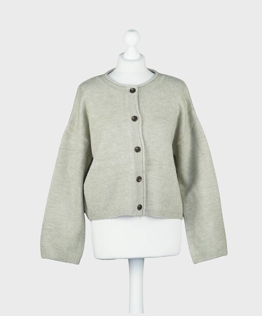 Weiche Strickjacke “STELLA” light khaki (GW66)