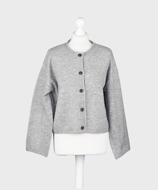 Weiche Strickjacke “STELLA” light grey (GW66)