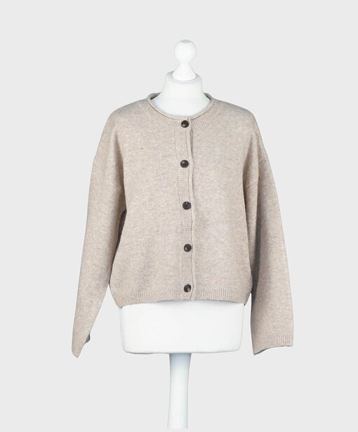 Weiche Strickjacke “STELLA” taupe (GW66)