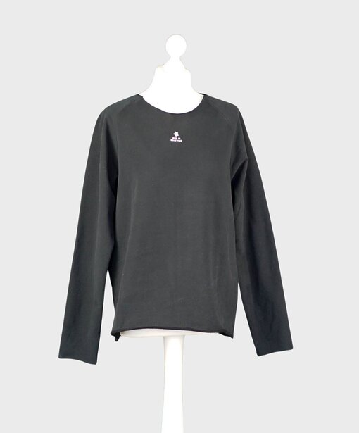 Soft Sweater “LUCK IS BELIEVING” black/ecru (PI26)