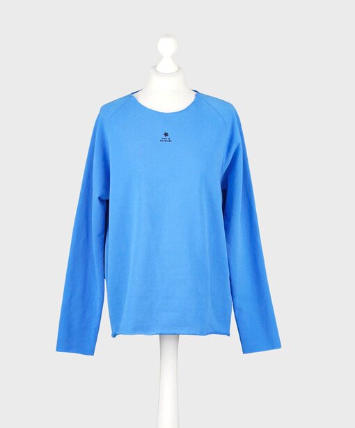 Soft Sweater “LUCK IS BELIEVING” royal blue/black (PI26)