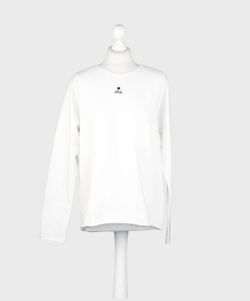 Soft Sweater “LUCK IS BELIEVING” white/black (PI26)