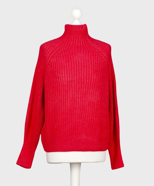 Trendiger Strickpullover “KATHLEEN” rot (GW224)