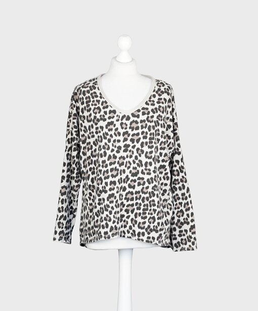 Langarm – Leo Shirt “SASKIA SMALL” leo (BA59)