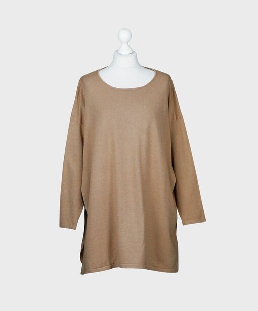 Feinstrickpulli “BIBI” caramel (GW201)