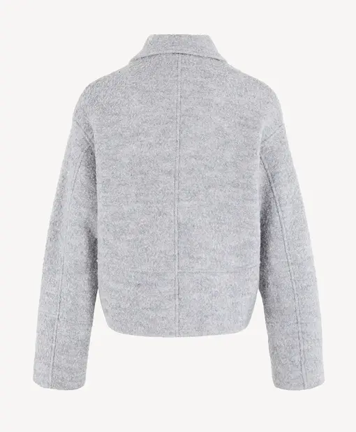 Stylische Jacke mit Wolle “FUNNY” light grey solid (MSC05)