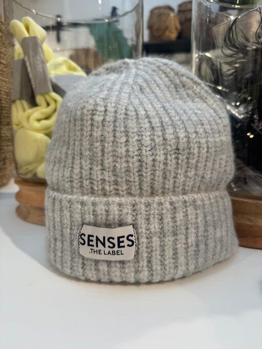 Grobstrick Mütze “ALPS” cozy grey melange (SE35)