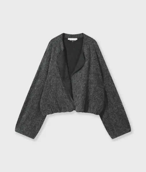 Oversized Bomber Strickjacke “ALICE” antra melee (10D58)