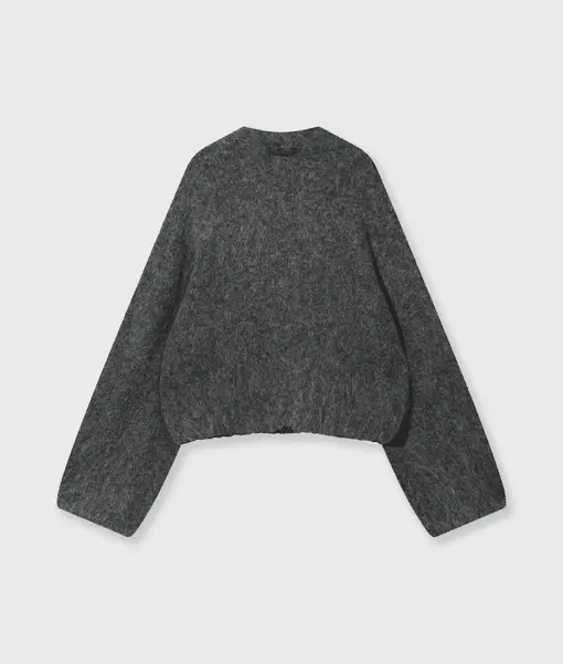 Oversized Bomber Strickjacke “ALICE” antra melee (10D58)