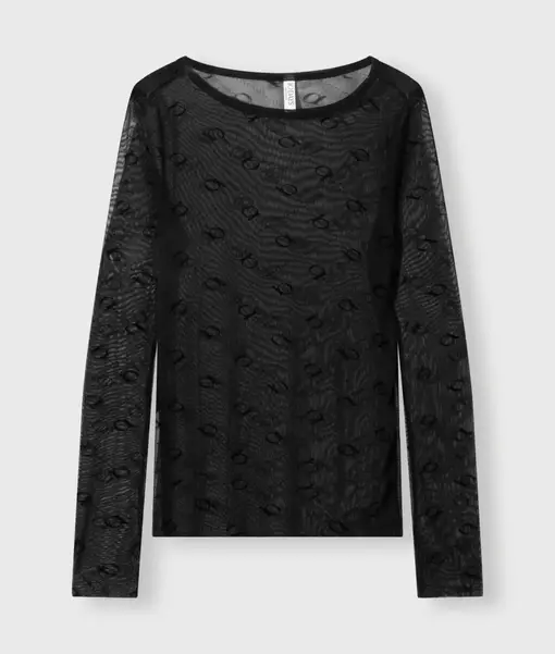 Mesh Longsleeve Monogramm “LINNEA” (10D04)