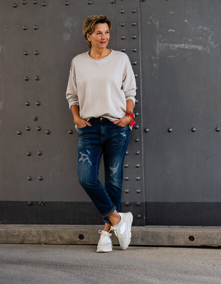 ELIAS RUMELIS - Jeans "LEONA" - heavy tucker blue (ER111)