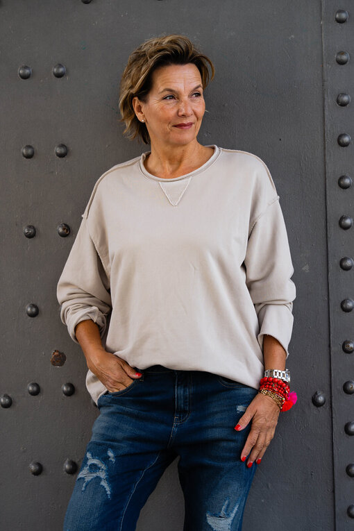 Basic Sweatshirt “DEBBIE” beige (GW45)
