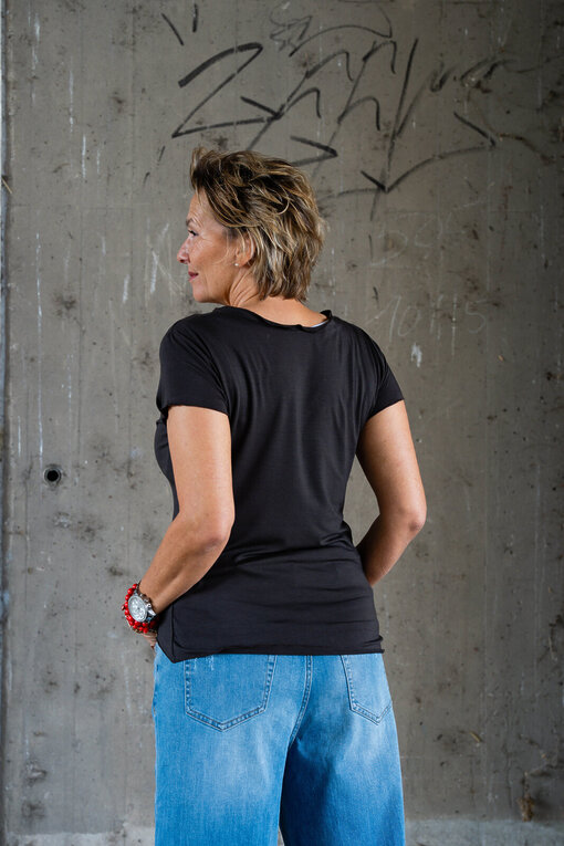 Kurzarmshirt “HANNAH” graubraun (BA83)