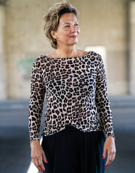 FRAUENSACHE - Transparentes Leo Shirt "KELLY" (BA29)