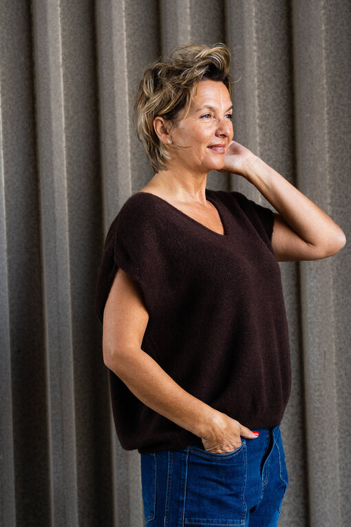 Lässiger Pullunder “NELLY” schokobraun (GW93)