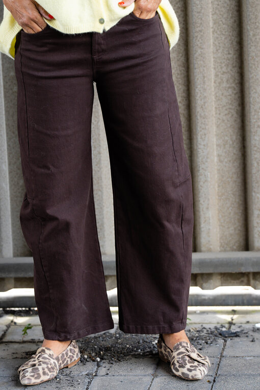 Coole O-Shape Pants “REBECCA” schokobraun (H44)