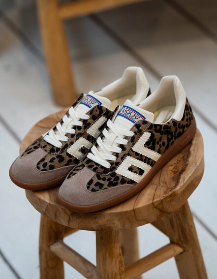 BACK 70 - Retro Sneaker "CLOUD" - taupe/milk (BB13)