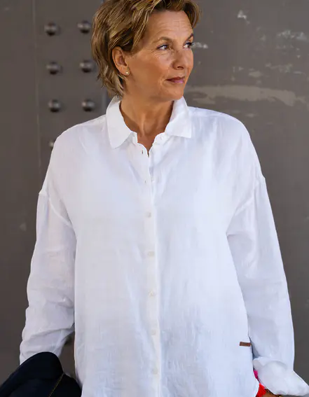 MSϽW - Leinen Bluse "BUTTO-1" (MSC31)