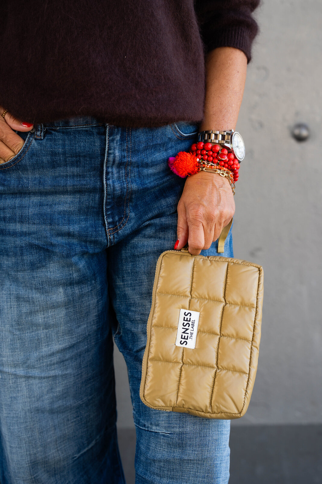 Puffer Kosmetik Bag “ALLISON” light cognac (SE39)