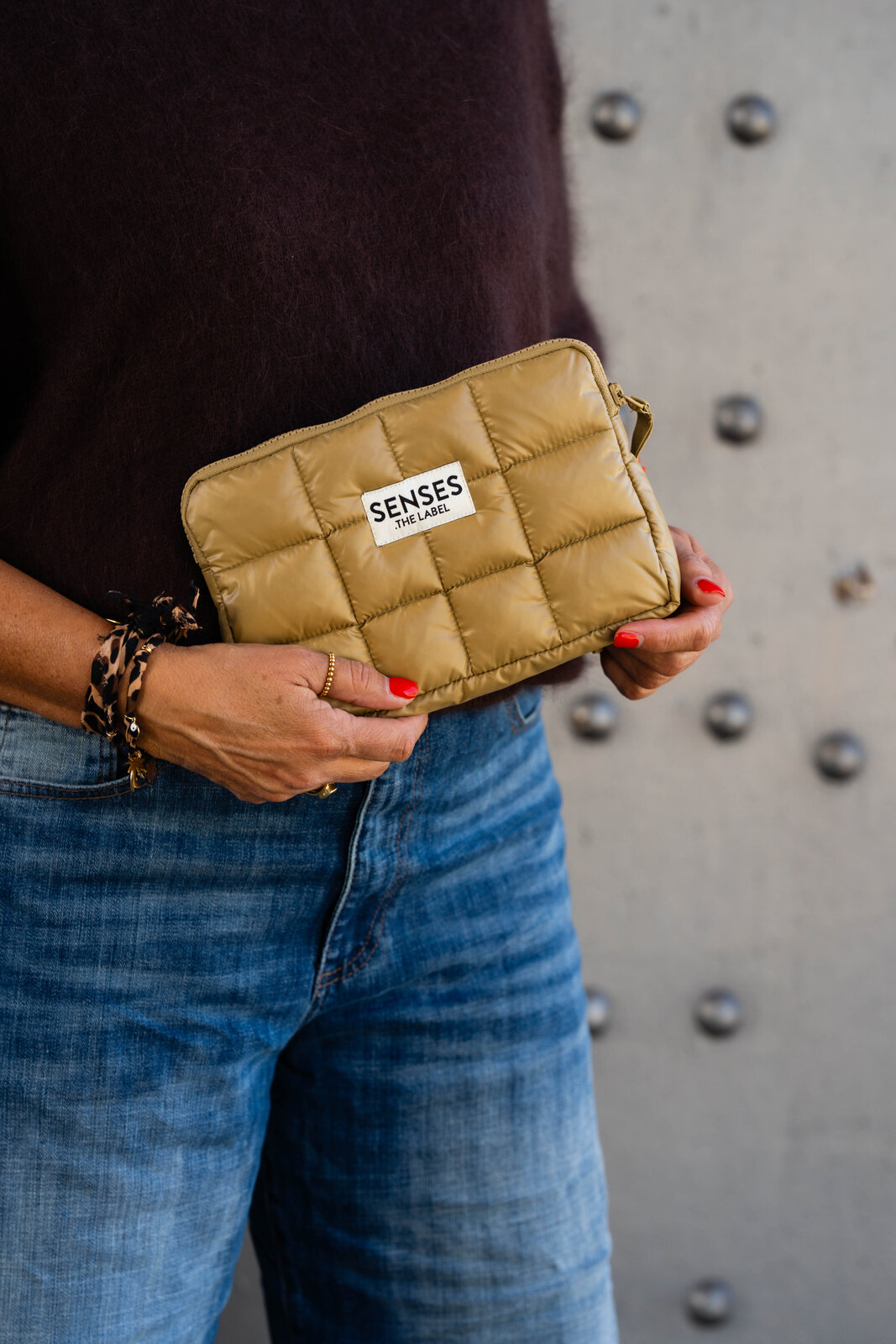 Puffer Kosmetik Bag “ALLISON” light cognac (SE39)