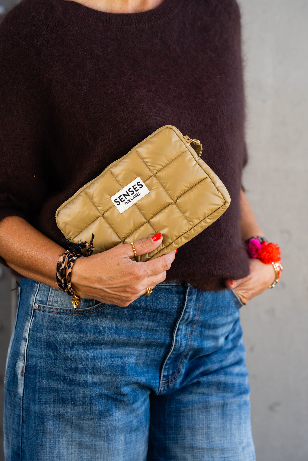 Puffer Kosmetik Bag “ALLISON” light cognac (SE39)