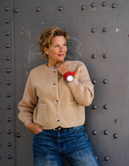 FRAUENSACHE - Teddy-Strick Jacke "SURI" (GW19)
