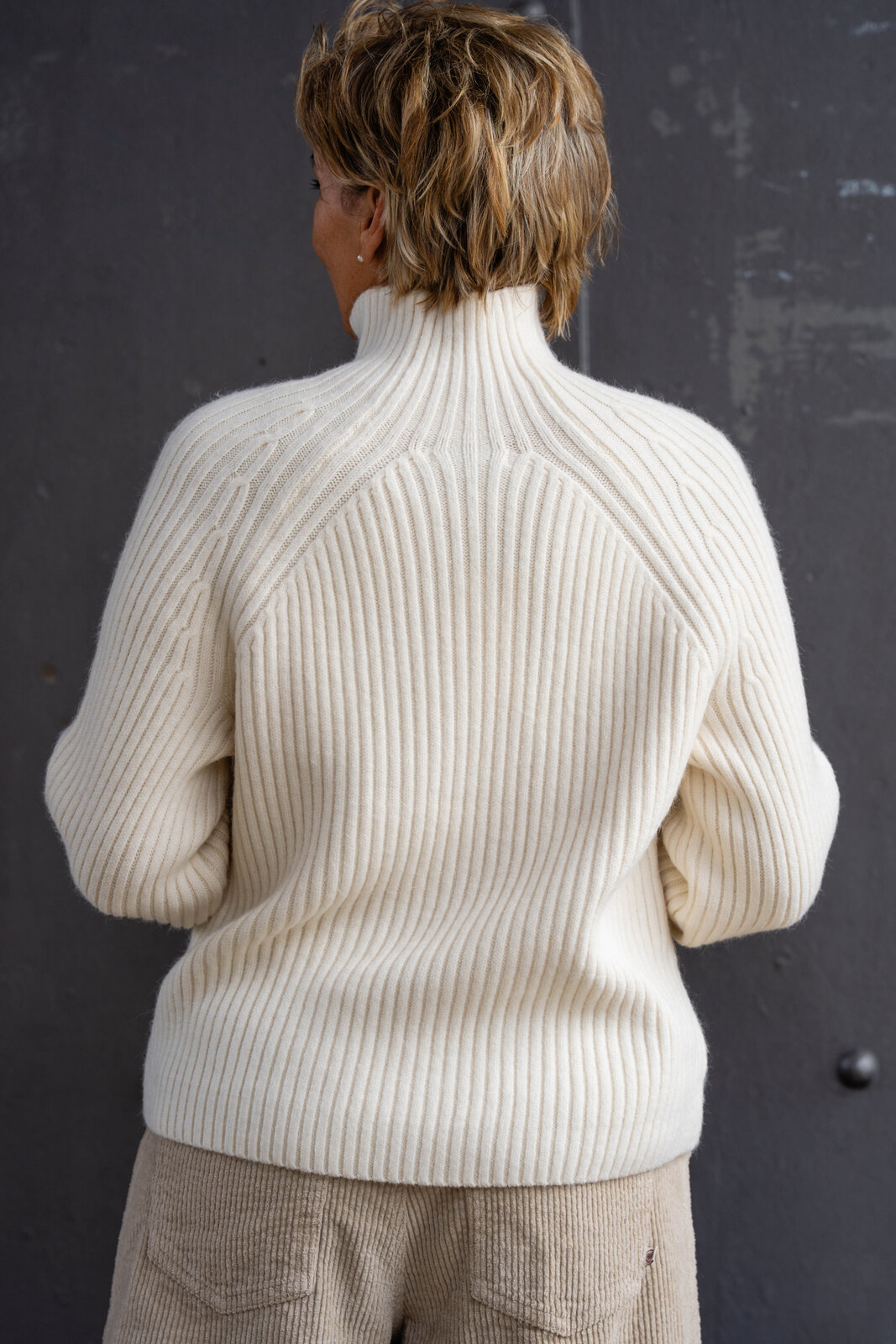 Trendiger Strickpullover “KATHLEEN” creme (GW224)