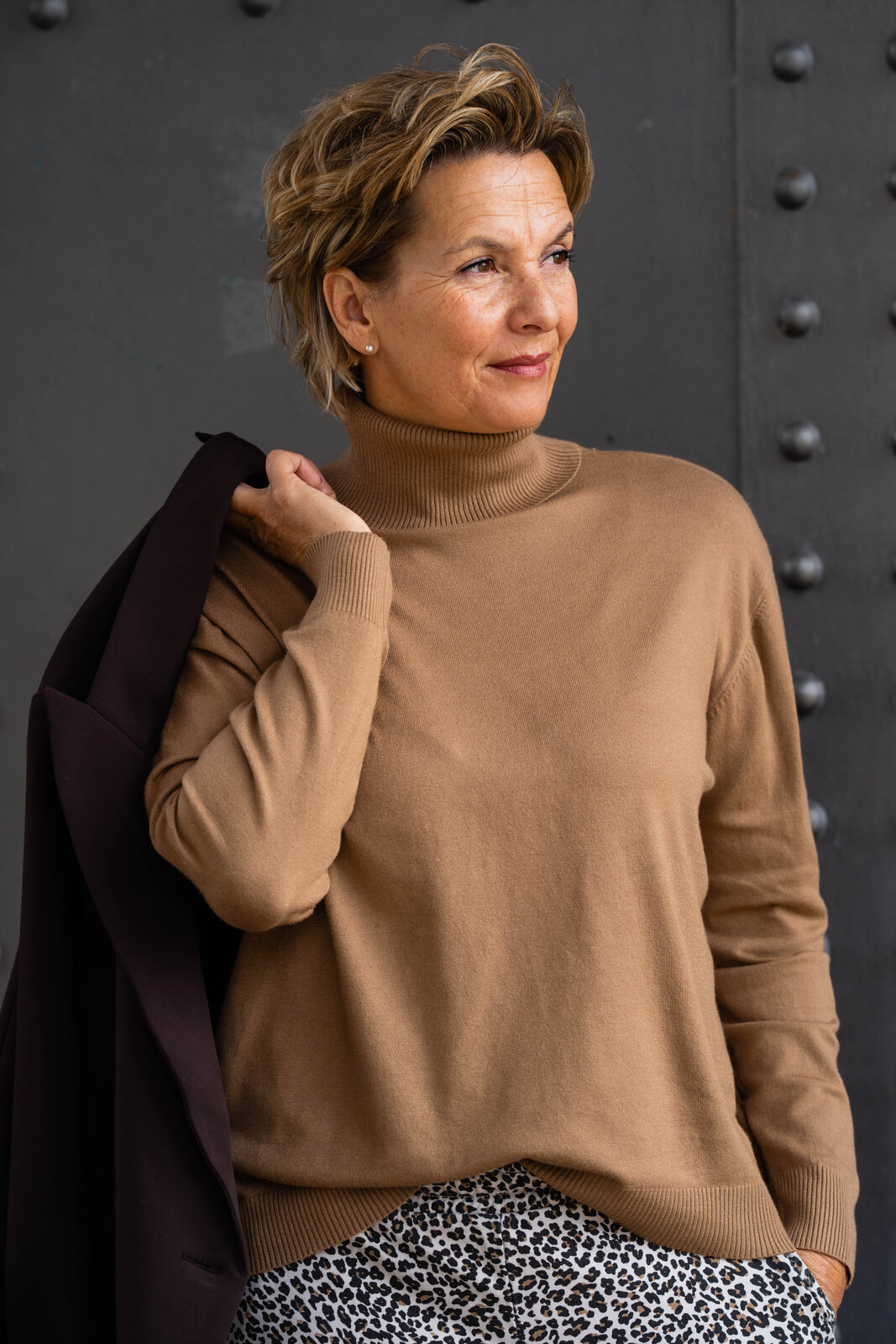 Feinstrickpulli “LOLA” camel (GW213)