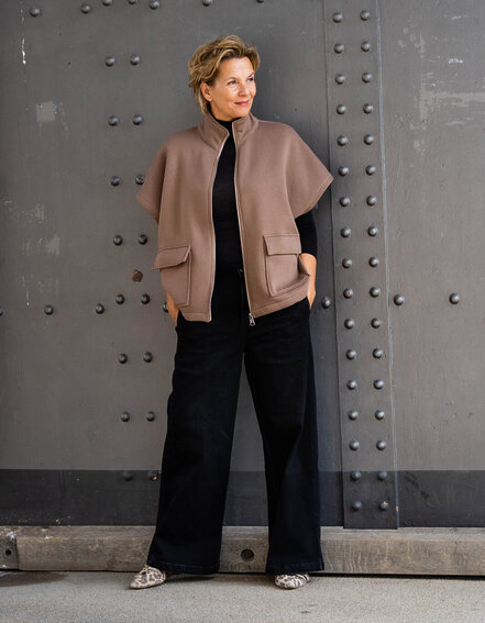 FRAUENSACHE - Oversized Sweat Weste "MEGHAN" (GW29)