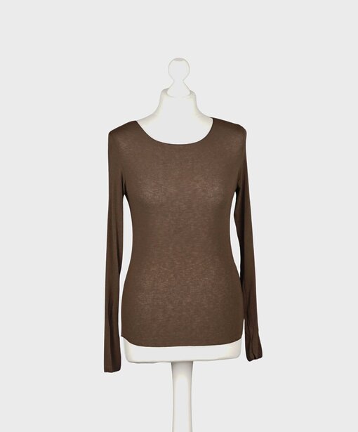 Transparentes Shirt “CECILE” schokobraun (BA13)