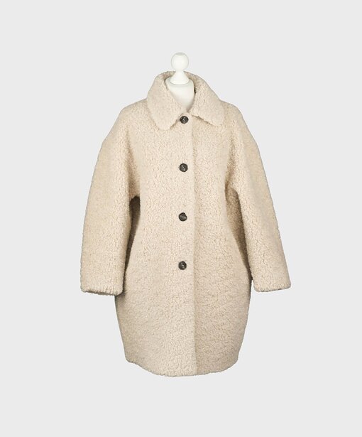 Teddyjacke mit Wolle “SANNA” beige (GW77)