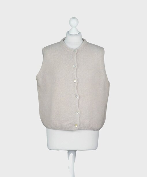 Kuschelige Feinstrick Weste “JUDY” beige (GW211)
