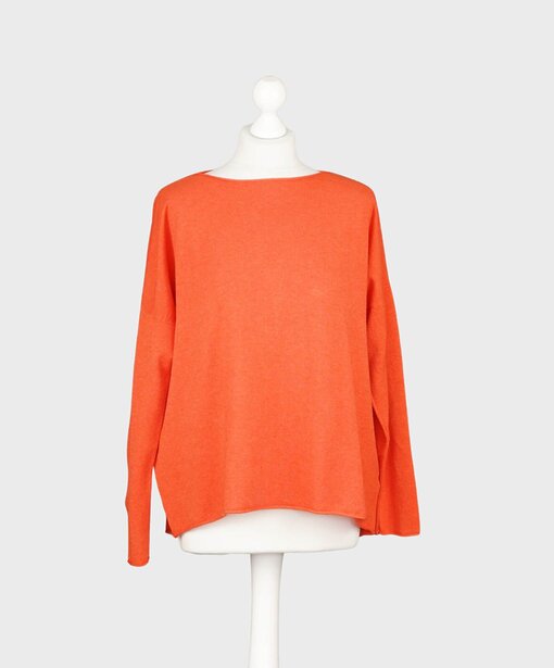 Feinstrickpulli “SARAH” orangerot (GW71)